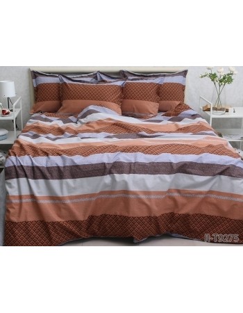 Постіль двоспальна у різнокольорову смужку