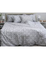 Постіль двоспальна з абстрактним принтом