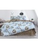 Двоспальний комплект постільної білизни з квітковим принтом, Ранфорс