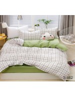 Постель двуспальная в клеточку