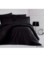 Постіль двоспальна однотонна чорного кольору
