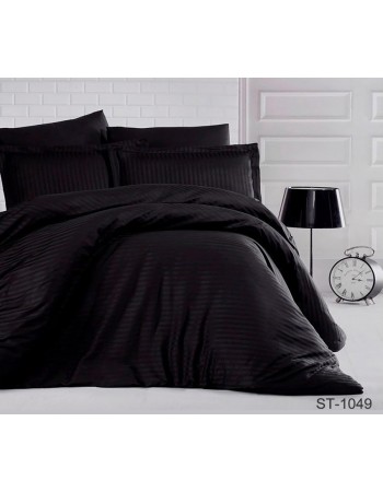 Постіль двоспальна однотонна чорного кольору