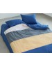 Двоспальний комплект постільної білизни у смужку синього кольору, Поплін