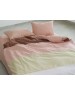 Двоспальний комплект постільної білизни у смужку рожевого кольору, Поплін