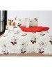 Двухспальный комплект постельного белья белого цвета с бабочками, Ранфорс