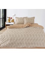 Постіль двоспальна кавового кольору