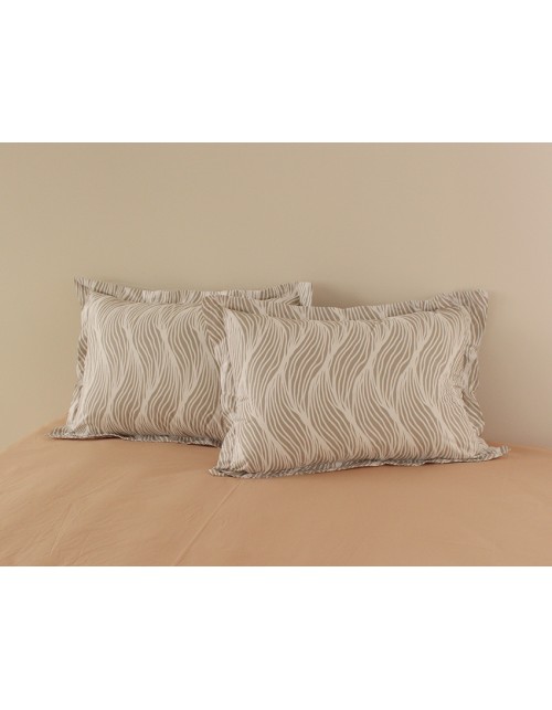 Двоспальний комплект постільної білизни кавового кольору, Ранфорс