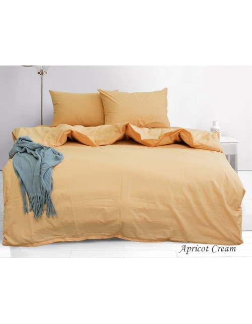 Двухспальный комплект постельного белья песочного цвета, Ранфорс