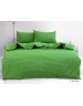 Двухспальный комплект постельного белья однотонная зеленого цвета, Ранфорс