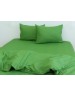 Двухспальный комплект постельного белья однотонная зеленого цвета, Ранфорс