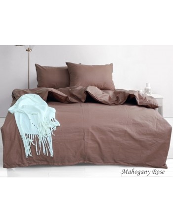 Постель двуспальная однотонная светло-коричневого цвета