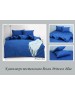 Двухспальный комплект постельного белья однотонная синего цвета, Ранфорс