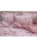 Двоспальний комплект постільної білизни рожевого кольору з квітами, Ранфорс