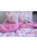 Двоспальний комплект постільної білизни рожевого кольору з квітами, Ранфорс
