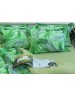 Двоспальний комплект постільної білизни зеленого кольору з листям на гілках, Ранфорс