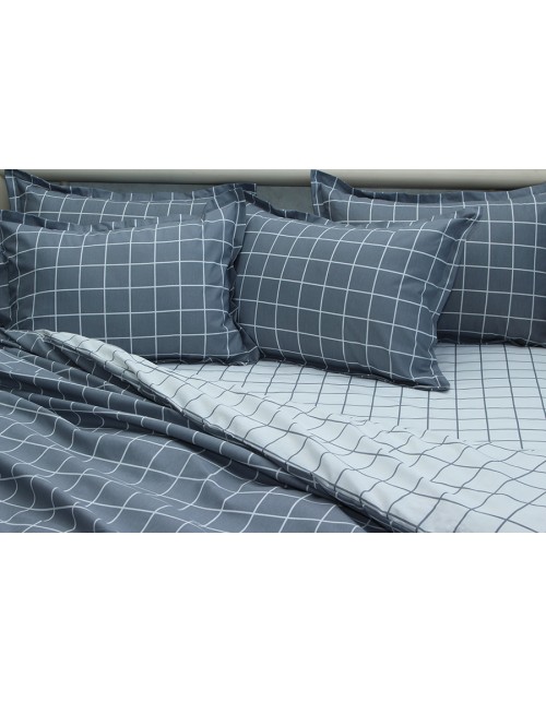 Двоспальний комплект постільної білизни в клітинку, Ранфорс