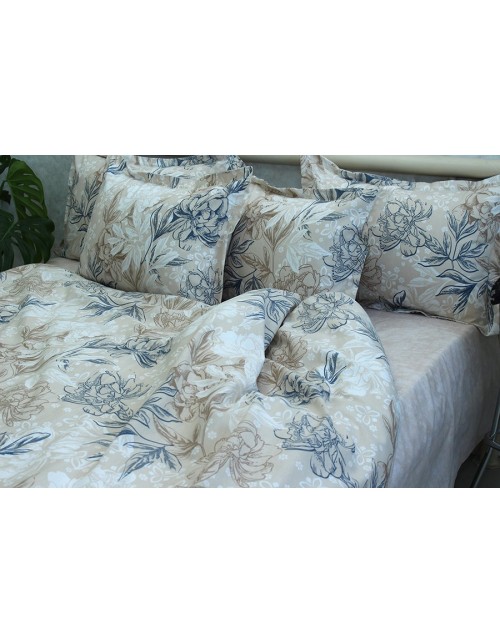 Двоспальний комплект постільної білизни з квітковим візерунком, Ранфорс