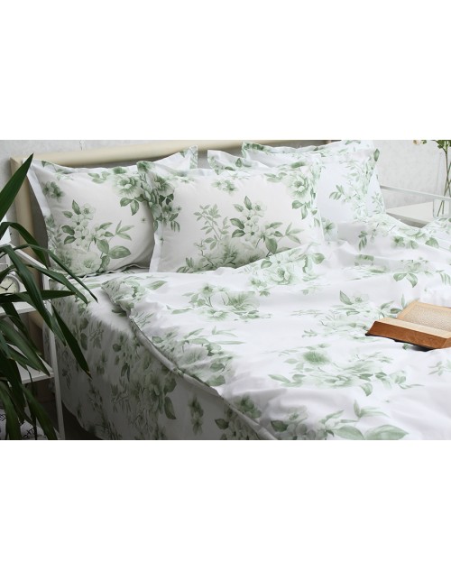 Двоспальний комплект постільної білизни з квітковим принтом, Ранфорс