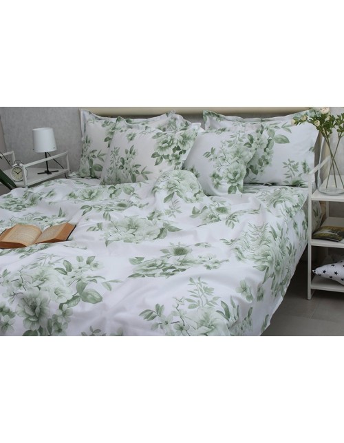 Двоспальний комплект постільної білизни з квітковим принтом, Ранфорс
