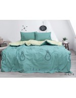 Постель двуспальная бирюзового цвета с лампочкой