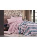 Двухспальный комплект постельного белья розового цвета в клеточку, Ранфорс