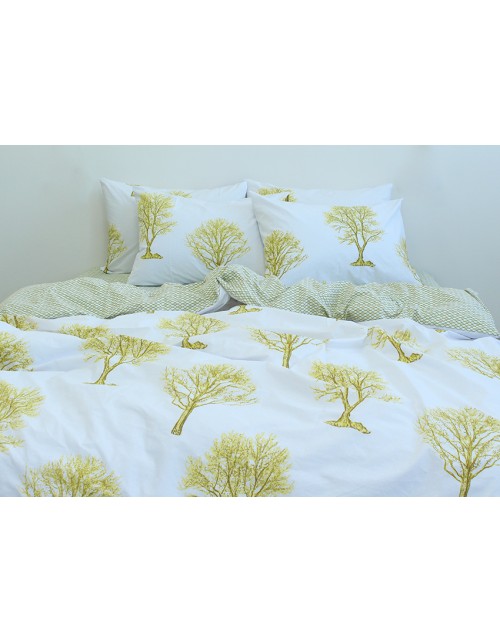 Двоспальний комплект постільної білизни з деревами, Ранфорс