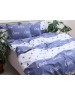 Двухспальный комплект постельного белья синего цвета LOVE, Сатин люкс