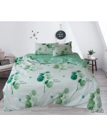 Постель двуспальная белого цвета с ветвями деревьев