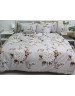 Двоспальний комплект постільної білизни з квітами та метеликами, Сатин люкс