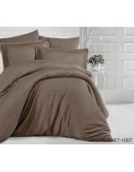 Постіль двоспальна однотонна коричневого кольору
