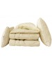 Одеяло евро бежевого цвета с наполнителем искусственный лебяжий пух + 2 подушки 50х70 см