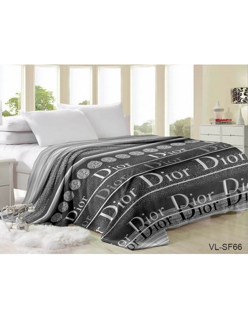 Плед серого цвета с узором (200х220 см.)