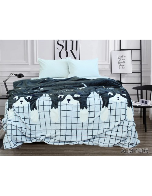 Плед в клеточку со звездами (160х220 см.)