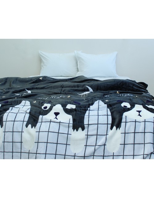 Плед в клеточку со звездами (160х220 см.)