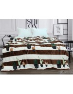 Плед в полоску с кактусами 160х220