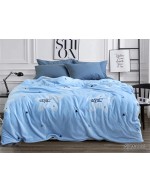 Плед голубого цвета со звездами 160х220