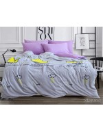 Плед серого цвета с сердечками 160х220