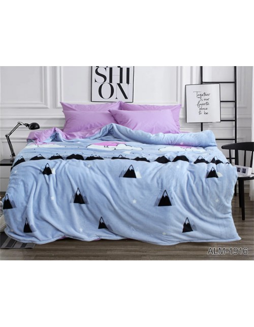 Плед блакитного кольору із зірками (160х220 см.)