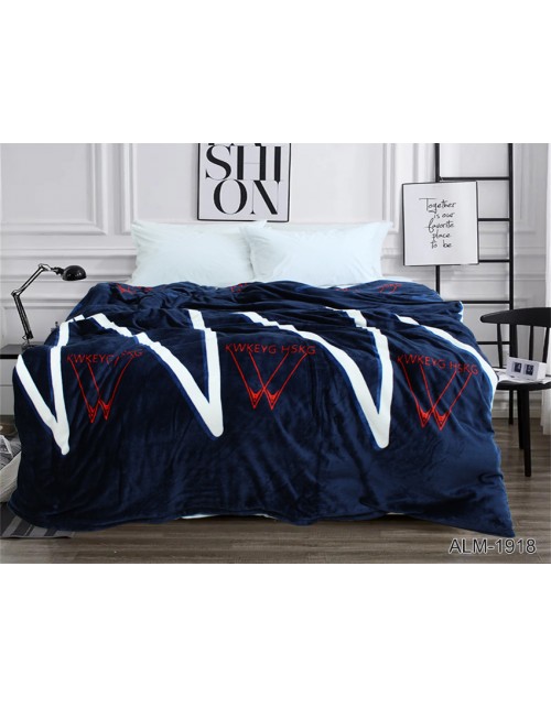 Плед темно синего цвета (200х220 см.)