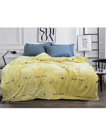 Плед желтого цвета со звездами 200х220