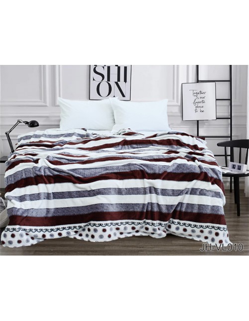 Плед белого цвета в полоску (200х220 см.)