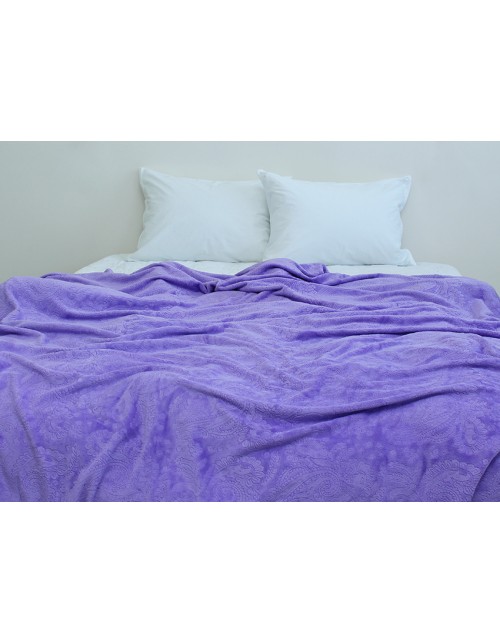 Плед фиолетового цвета с узором (200х220 см.)