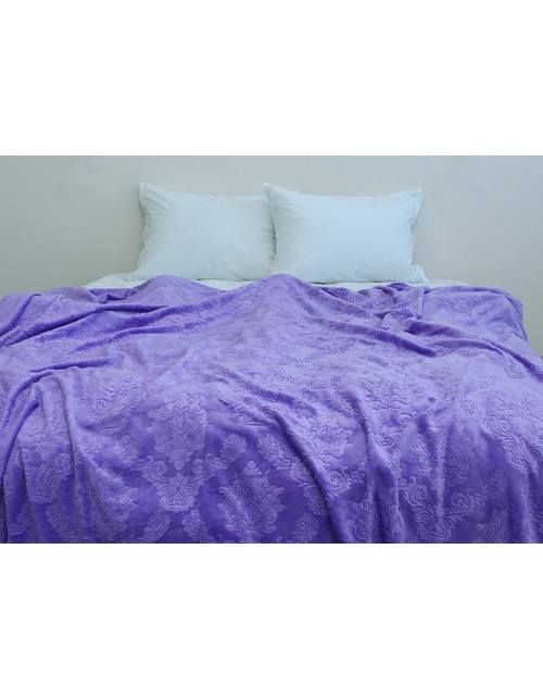 Плед фиолетового цвета с узором (200х220 см.)