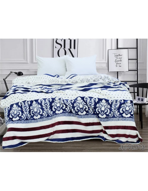 Плед белого цвета в полоску (200х220 см.)