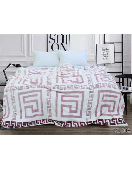 Плед білого кольору з візерунком (160х220 см.)