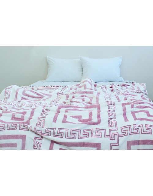 Плед білого кольору з візерунком (160х220 см.)