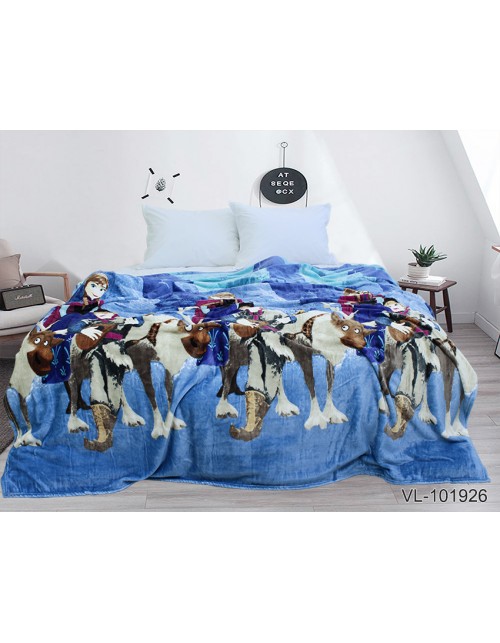 Детский плед синего цвета Холодное сердце (200х220 см.)