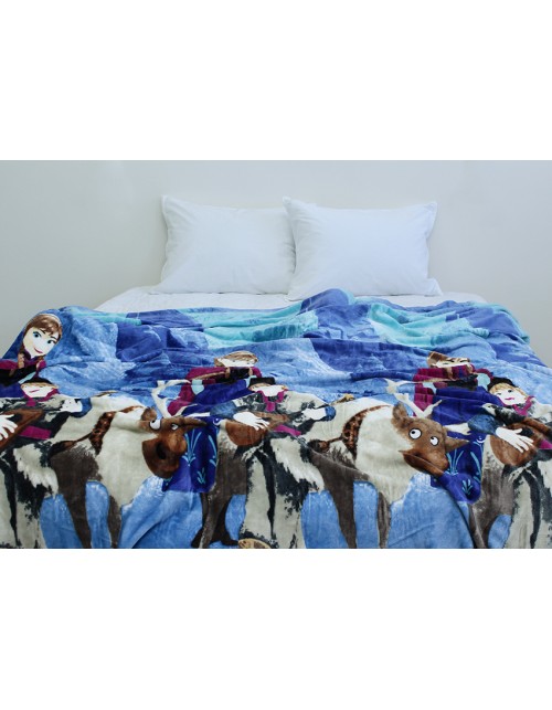 Детский плед синего цвета Холодное сердце (200х220 см.)