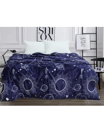 Плед синего цвета з космосом 200х220