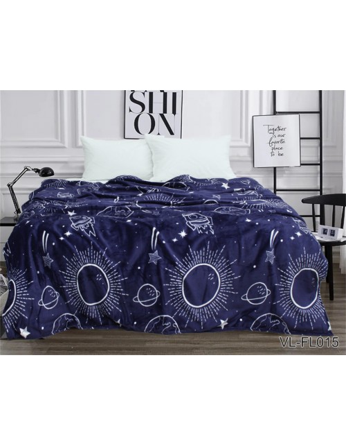 Плед синего цвета з космосом (160х220 см.)